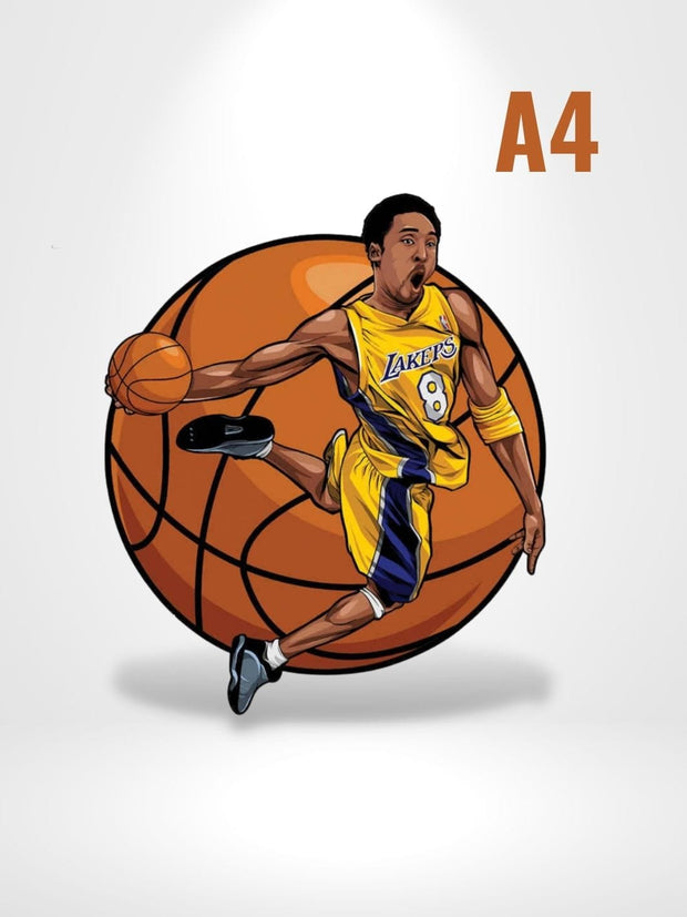 Puzzle 3D Avec Joueur Basketball | Brainstaker™ A4 / Jaune