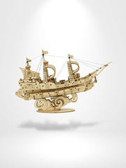 Puzzle 3D Bateau bois | Brainstaker™ Bois