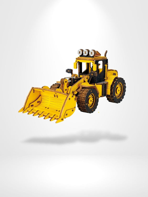 Puzzle 3D Bois Tracteur | Brainstaker™ Jaune