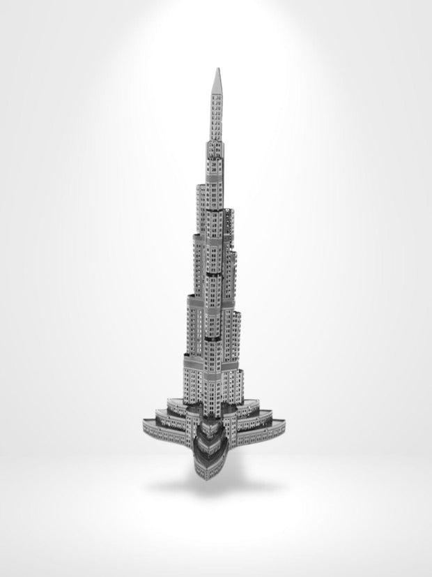 Puzzle 3D Burj khalifa | Brainstaker™ Argent