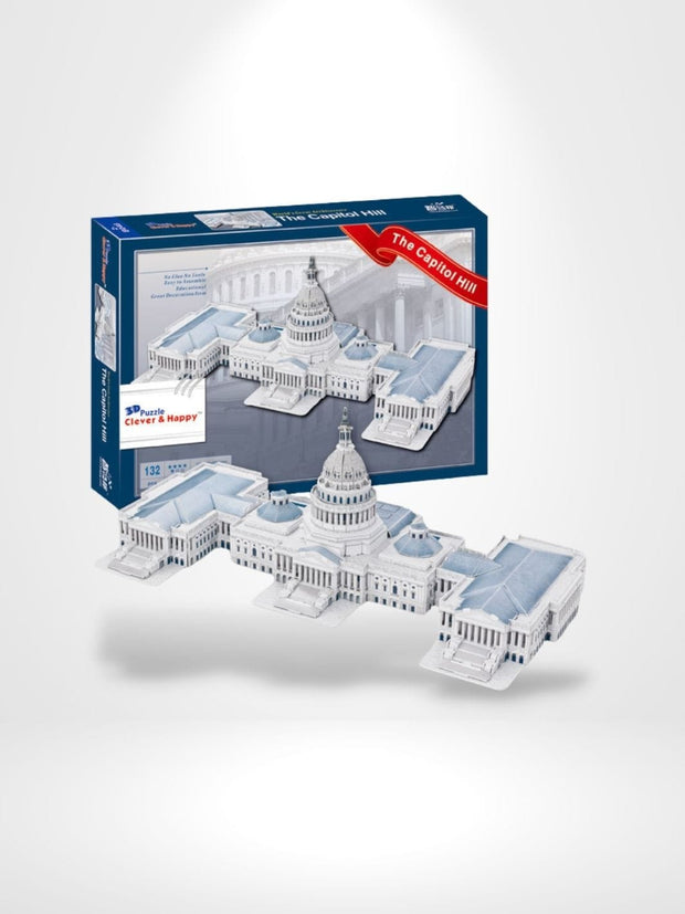  Puzzle 3D Capitol Building | Brainstaker™ Gris Clair