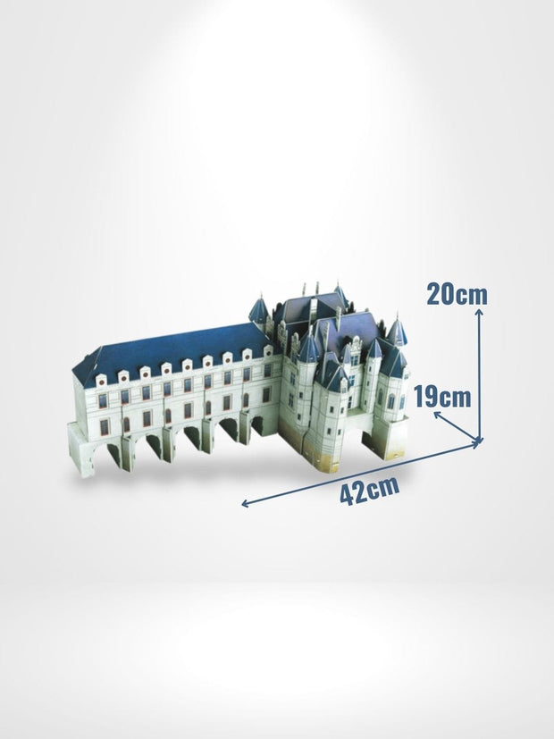 Puzzle 3D Château De Chenonceau | Brainstaker™ Bleu