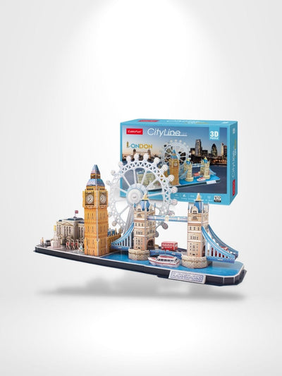 Puzzle 3D City line London | Brainstaker™ Bleu