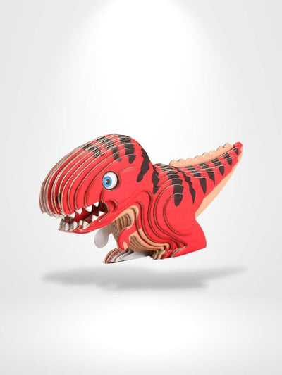 Puzzle 3D Dinosaure Carton | Brainstaker™ Rouge
