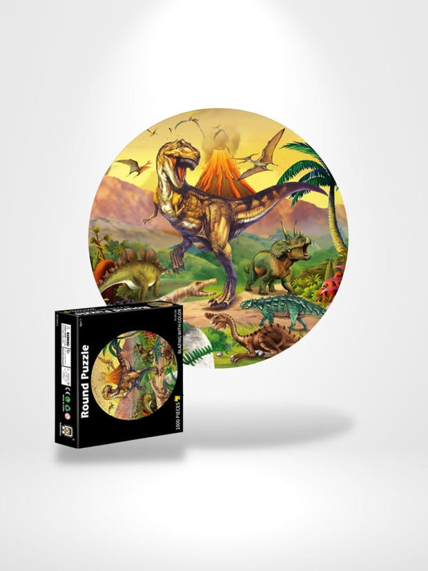 Puzzle 3D Dinosaure Rond | Brainstaker™ Vert