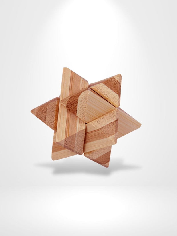 Puzzle 3D Étoile Triangle | Brainstaker™ Bois