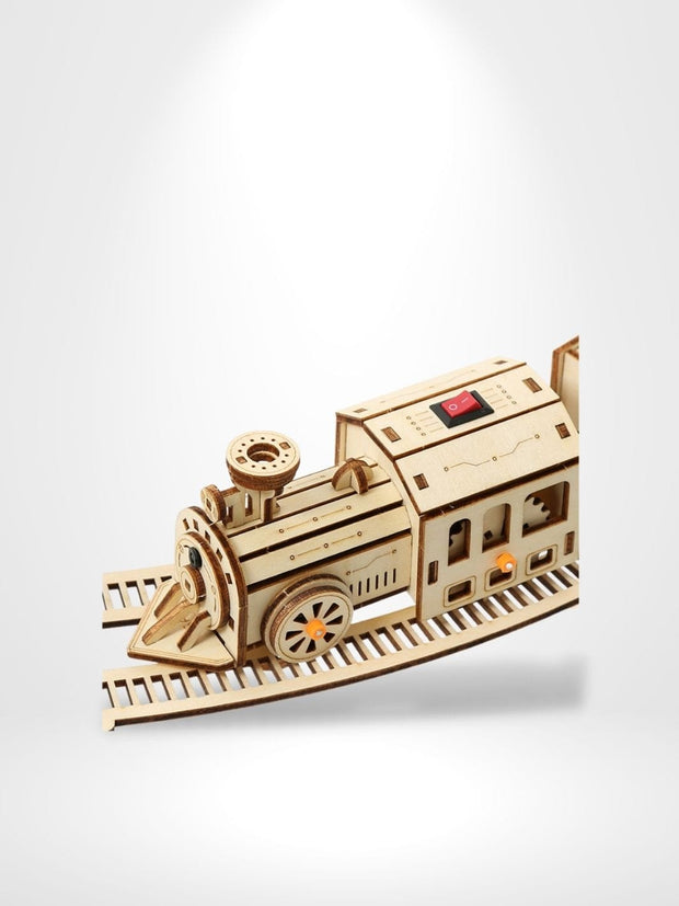 Puzzle 3D Locomotive  Mécanique En Bois | Brainstaker™