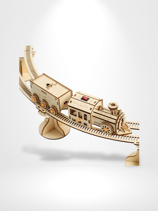 Puzzle 3D Locomotive  Mécanique En Bois | Brainstaker™