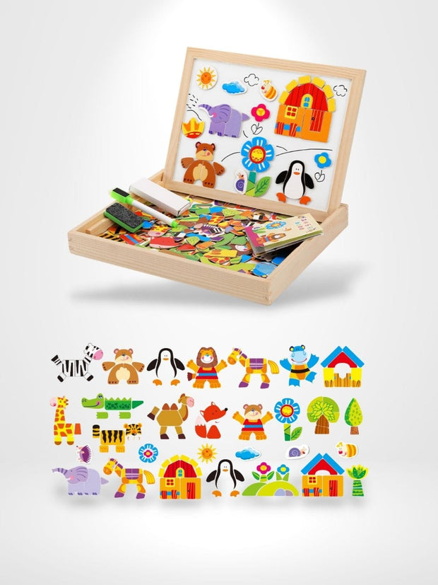 Puzzle 3D Magnétique Animaux | Brainstaker™ Modele 2 / Bois