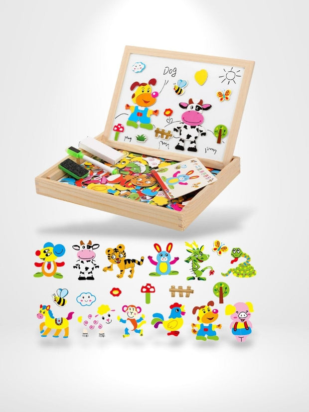 Puzzle 3D Magnétique Animaux | Brainstaker™ Modele 4 / Bois