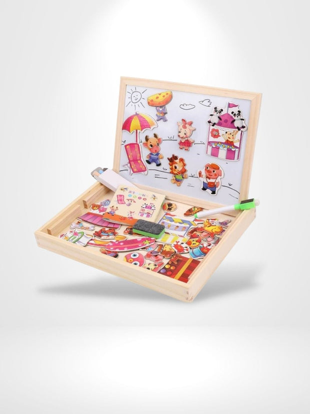 Puzzle 3D Magnétique Animaux | Brainstaker™ Modele 5 / Bois