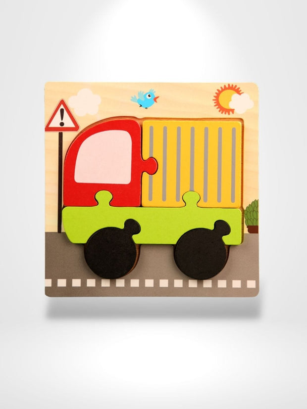 Puzzle 3D Maternelle Camion | Brainstaker™ Bois