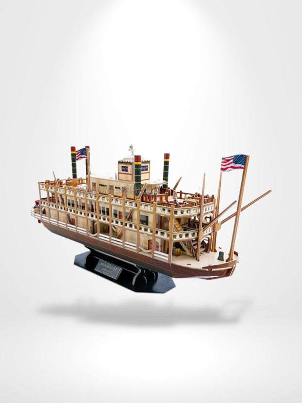 Puzzle 3D Mississippi Steamboat | Brainstaker™ Marron