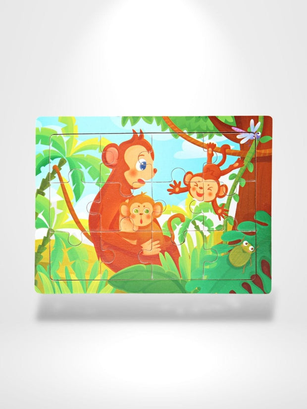 Puzzle 3D Monkey head | Brainstaker™ Marron