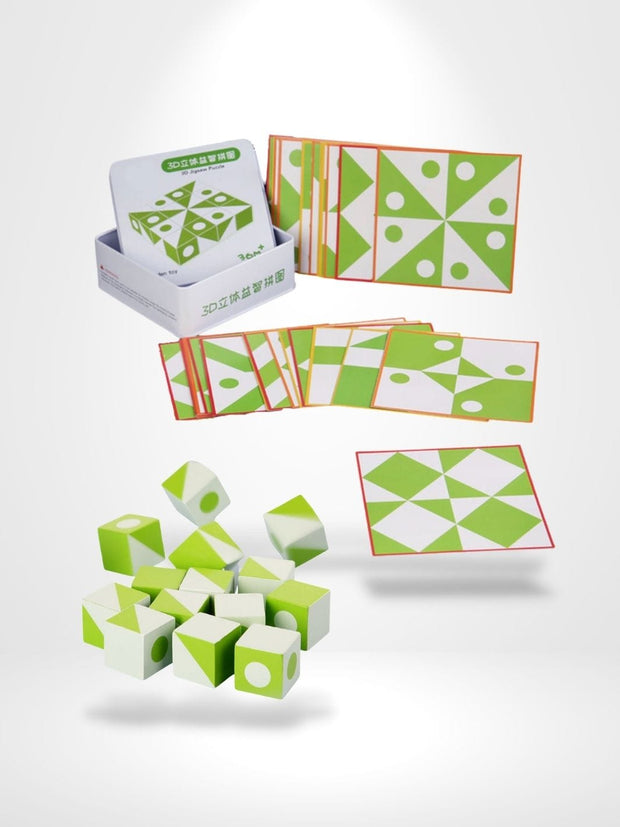 Puzzle 3D Montessori | Brainstaker™ Vert Pistache