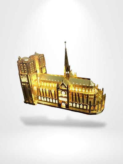 Puzzle 3D Notre-Dame De Paris Illuminée | Brainstaker™ Doré