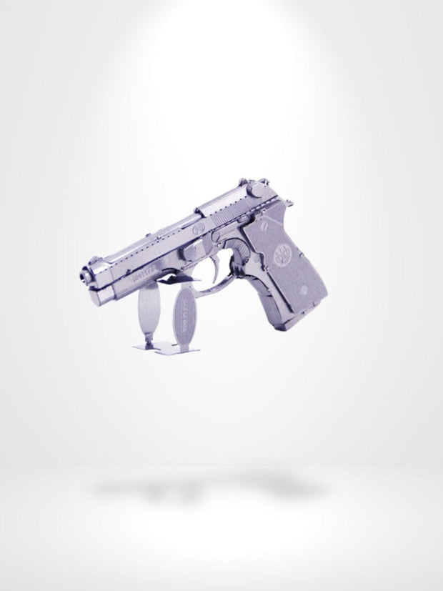 Puzzle 3D Pistolet En Métal | Brainstaker™ Argent