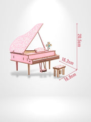 Puzzle 3D Plan Piano En Bois Pièce  | Brainstaker™ Rose