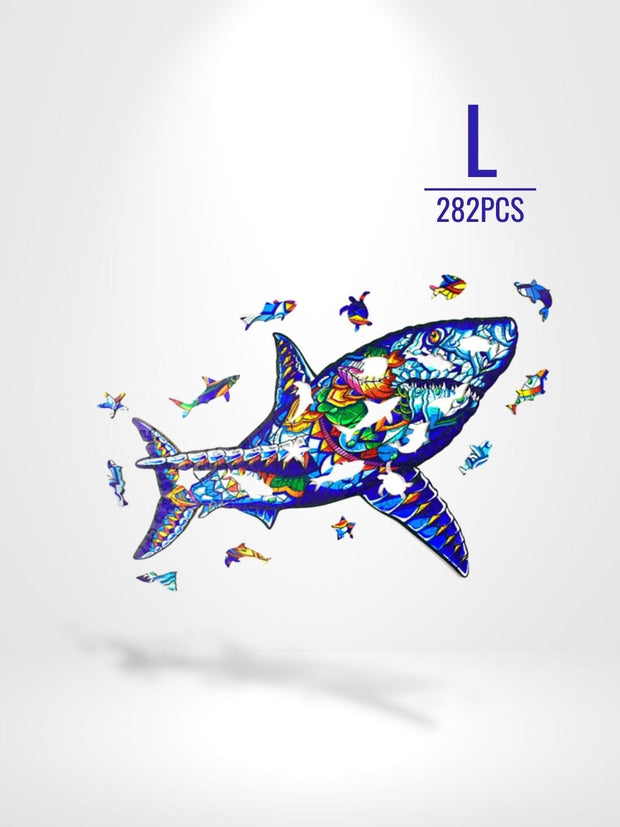 Puzzle 3D Requin | Brainstaker™ L 282pcs / Bleu