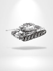 Puzzle 3D Tank Metal | Brainstaker™ Argent