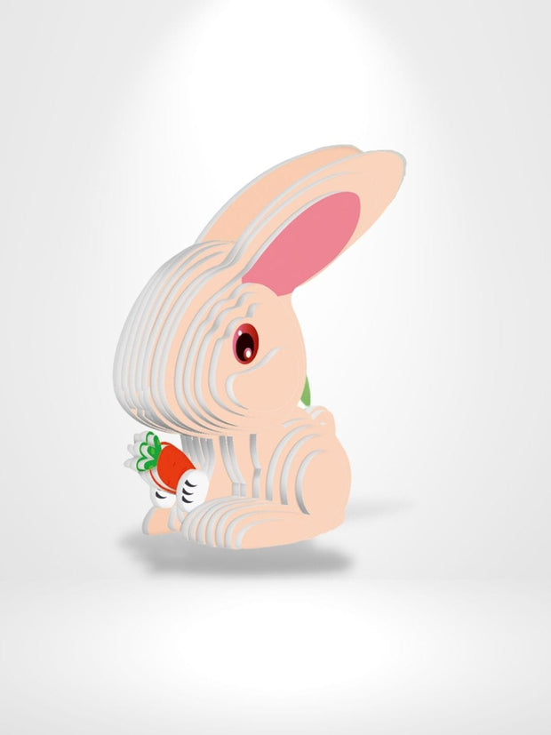 Puzzle 3D Tuto lapin carton | Brainstaker™ Rose