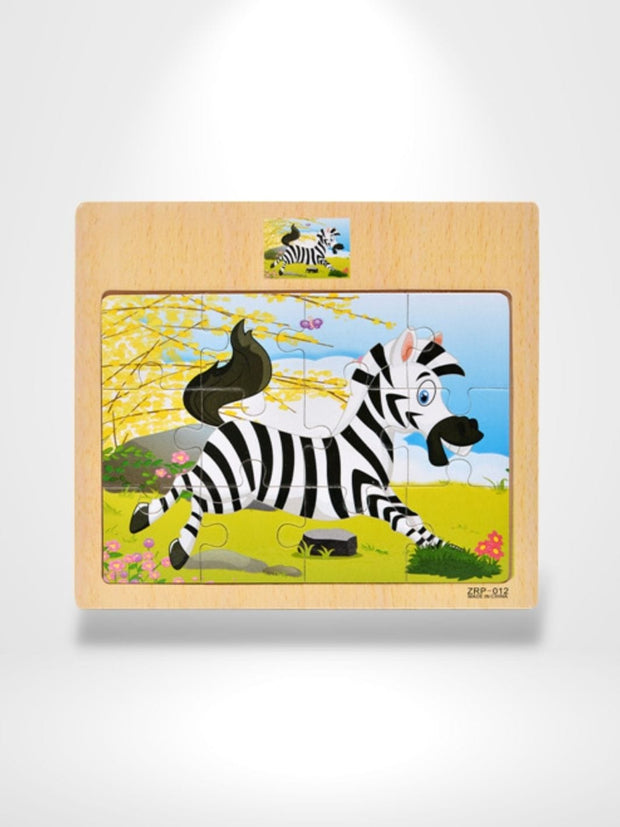 Puzzle 3D Wood Zebra | Brainstaker™ Bois