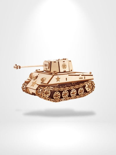  Puzzle 3D Wooden Tank | Brainstaker™ Bois