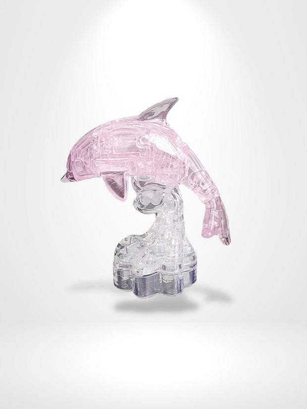 Puzzle3D Crystal Dolphin | Brainstaker™ Rose